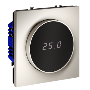 Терморегулятор электронный Voltum S70 с индикацией и датчиком, для теплого пола Кашемир VLS070103