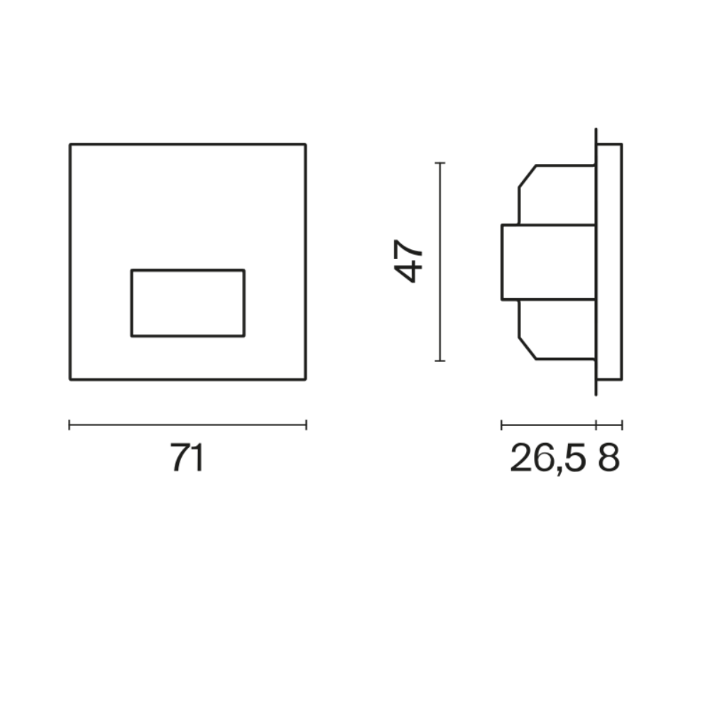 Датчик движения встраиваемый Voltum S70 Белый глянцевый VLS070501 — изображение 5