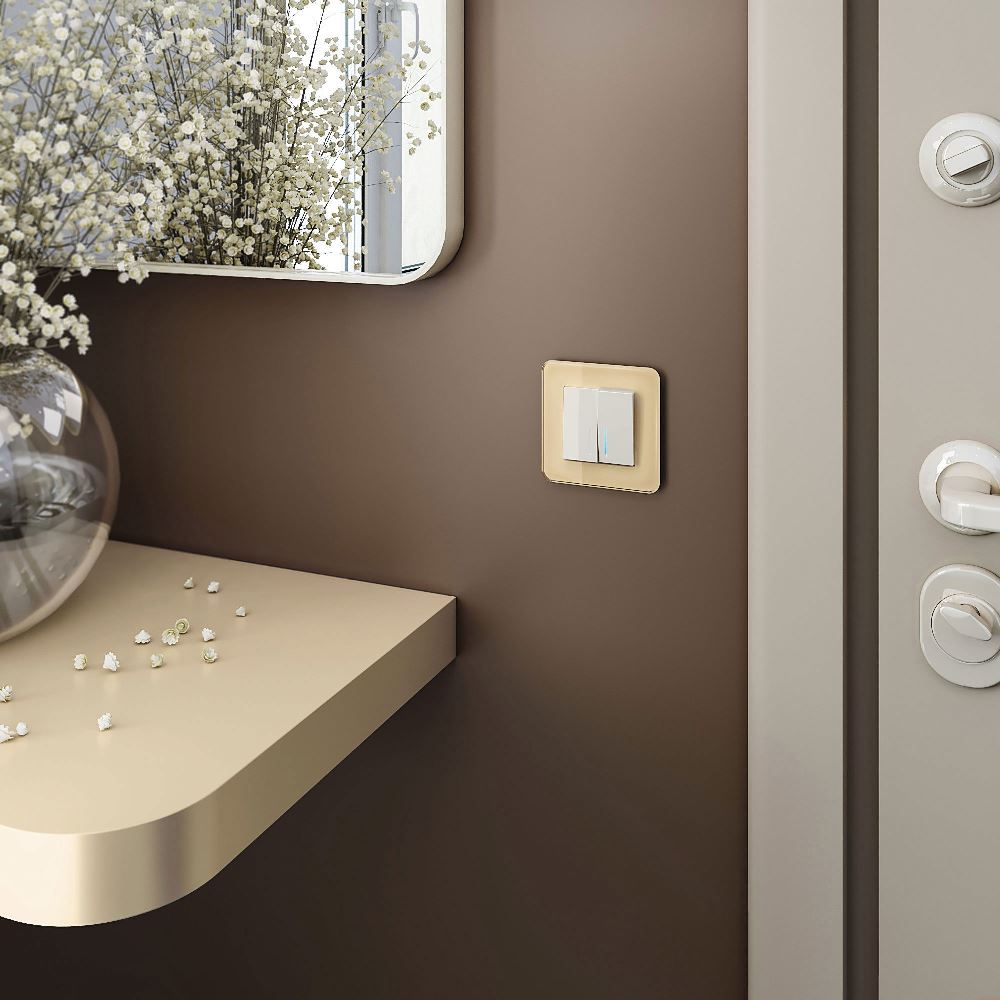 Рамка стеклянная Werkel Elite на 1 пост Айвори W0012443 — изображение 2