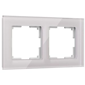 Рамка стеклянная Werkel Favorit на 2 поста Дымчатый W0021117