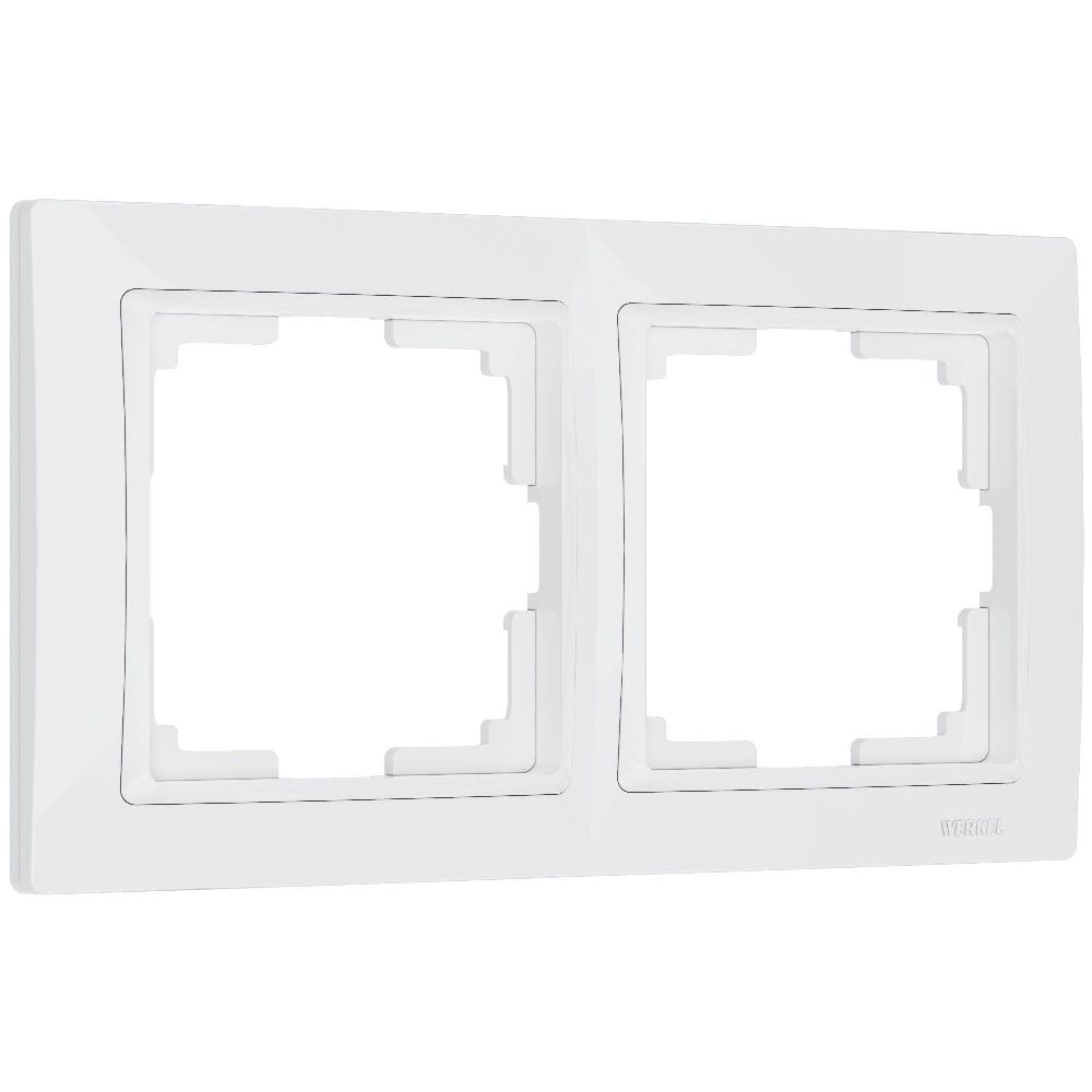 Рамка из поликарбоната Werkel Snabb basic на 2 поста Белый W0022001