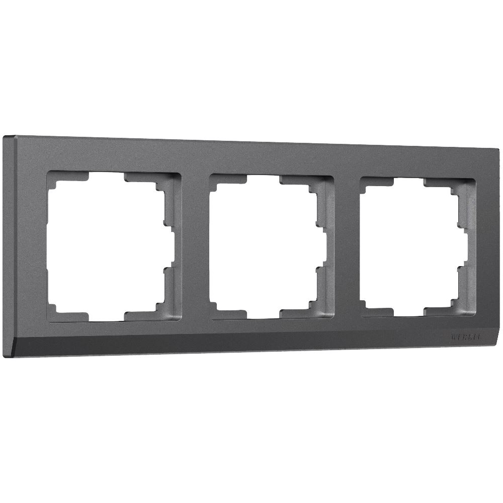 Рамка из поликарбоната Werkel Stark на 3 поста Графит матовый W0031864