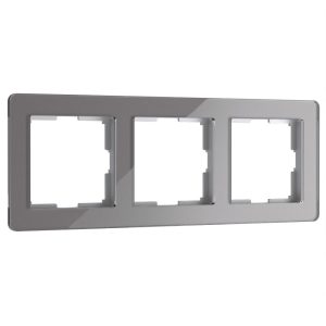 Рамка акриловая Werkel Acrylic на 3 поста Графит W0032704