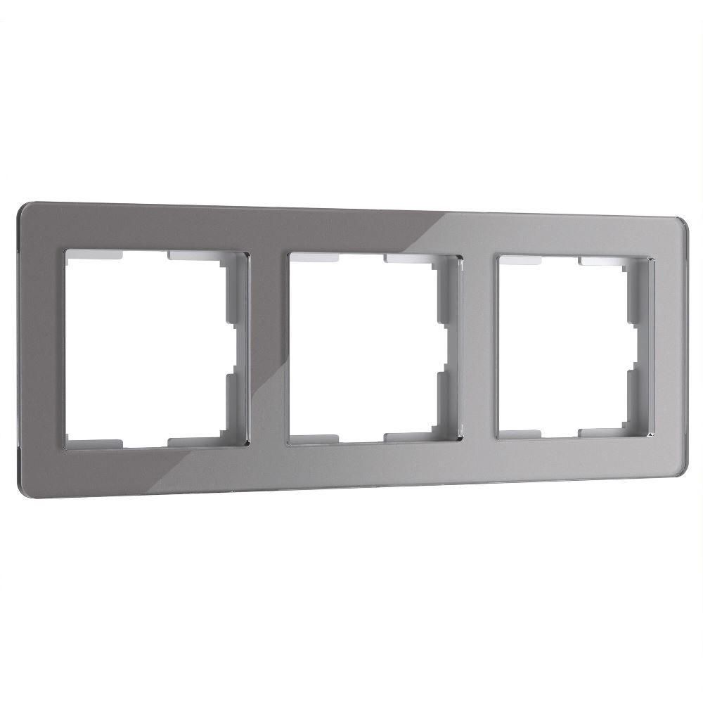 Рамка акриловая Werkel Acrylic на 3 поста Графит W0032704
