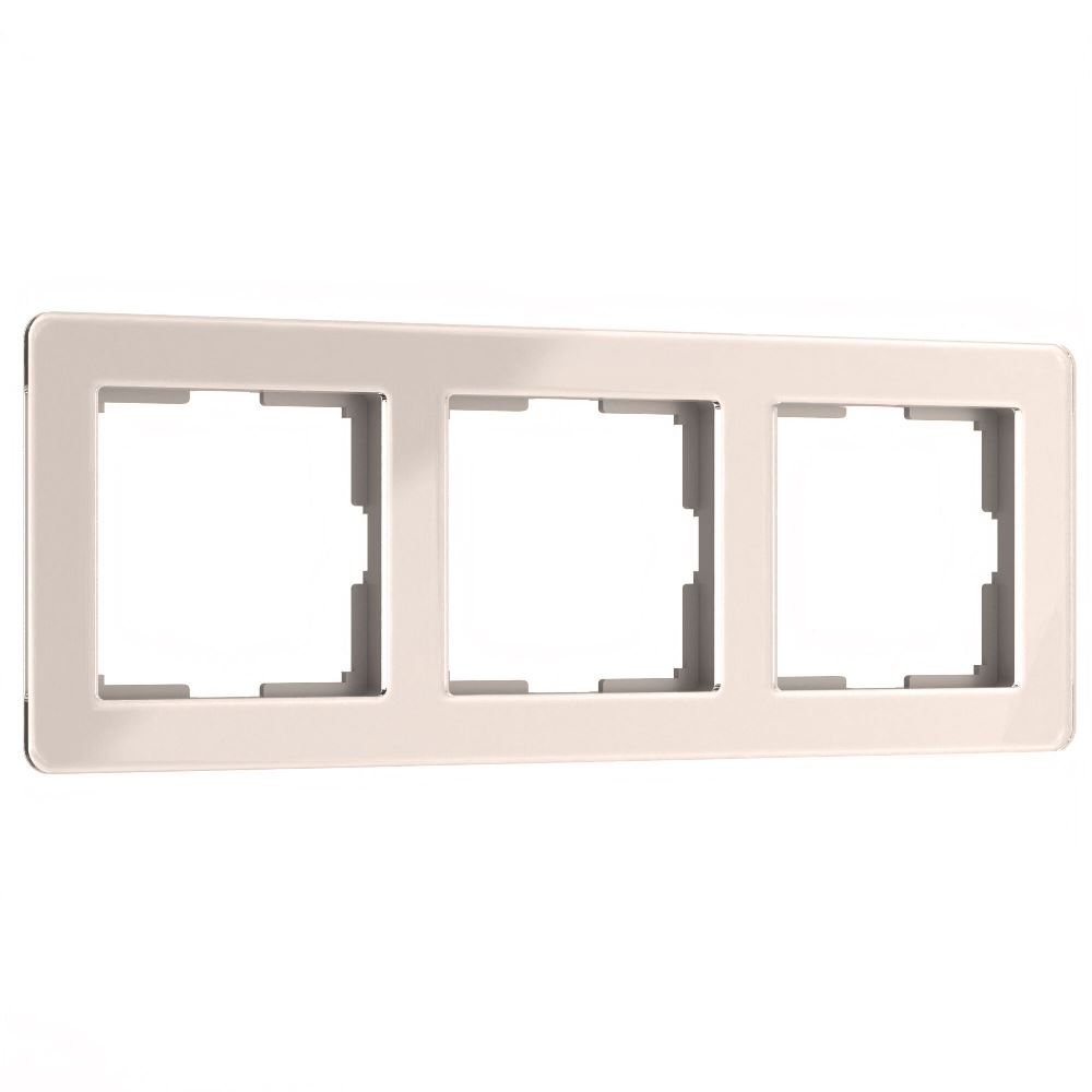 Рамка акриловая Werkel Acrylic на 3 поста Айвори W0032743