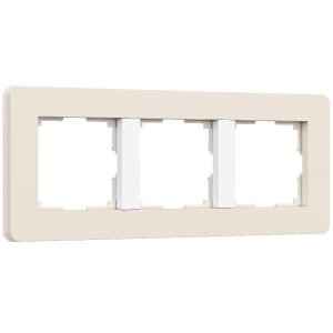 Рамка из поликарбоната Werkel Split на 3 поста Айвори / Белый W0033066