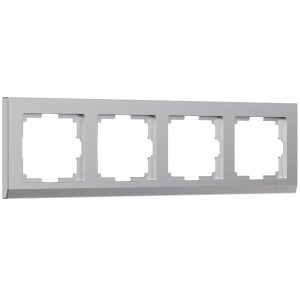 Рамка из поликарбоната Werkel Stark на 4 поста Серебряный W0041806