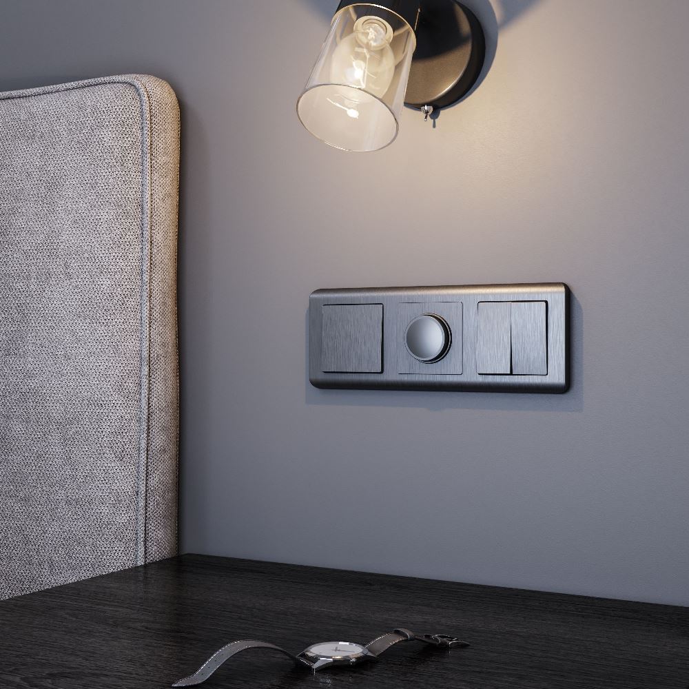 Выключатель одноклавишный встраиваемый Werkel Графит W1110004 — изображение 3