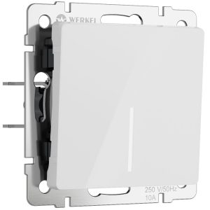 Выключатель одноклавишный встраиваемый проходной Werkel с подсветкой Белый W1112141