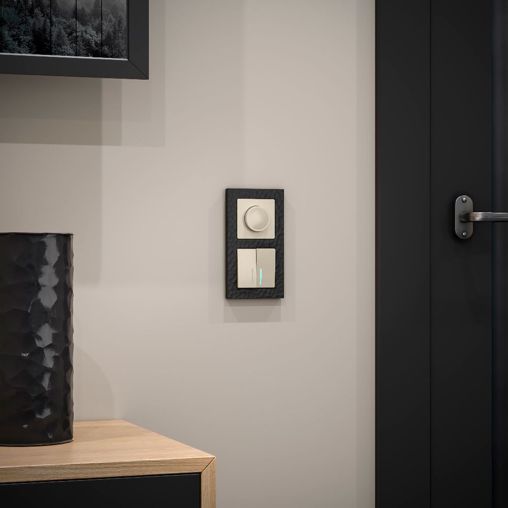 Выключатель двухклавишный встраиваемый проходной Werkel с подсветкой Слоновая кость W1122103 — изображение 3