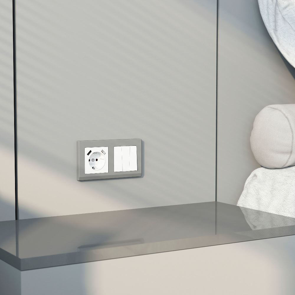 Выключатель трехклавишный встраиваемый Werkel Белый W1130001 — изображение 2