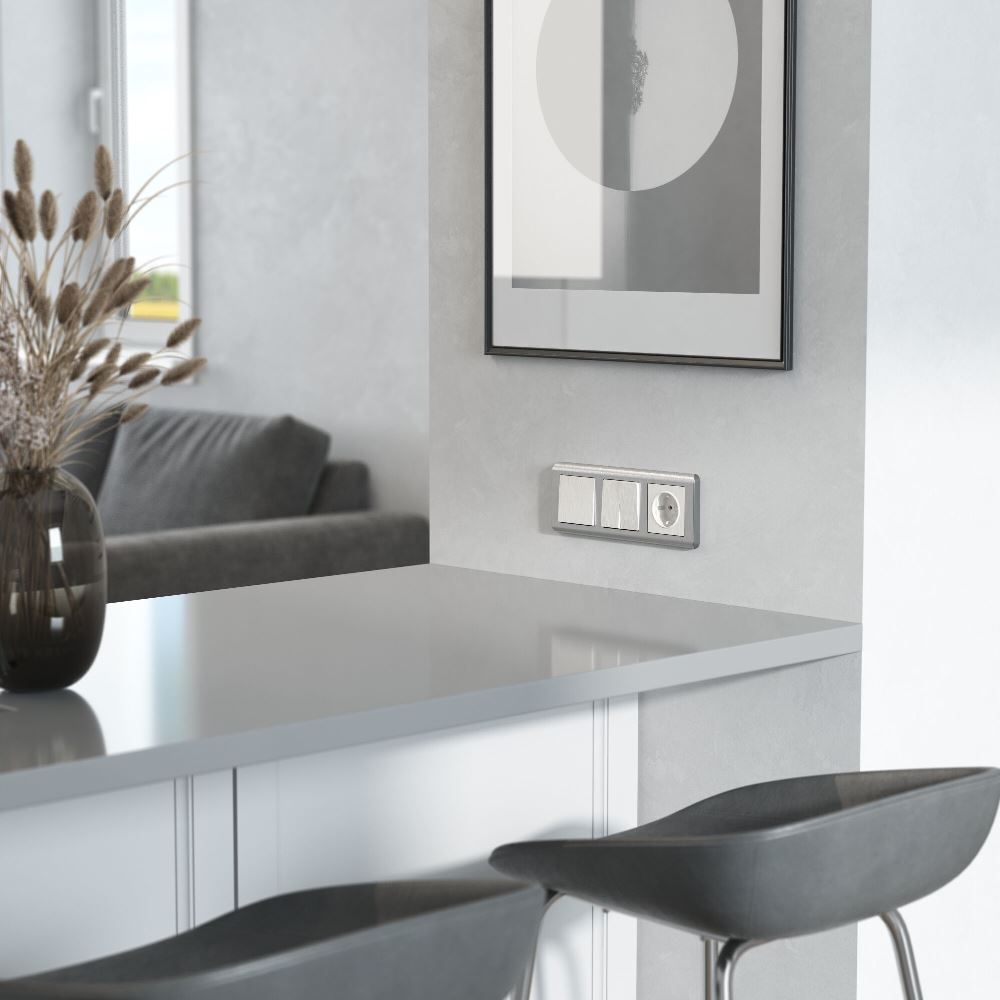 Розетка встраиваемая Werkel с заземлением Перламутровый рифленый W1171013 — изображение 3