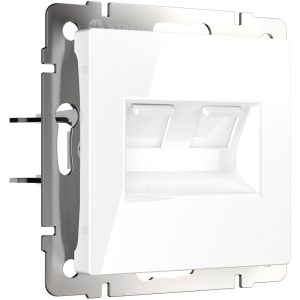 Розетка встраиваемая двойная Ethernet Werkel RJ-45 Белый W1181101