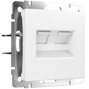 Розетка встраиваемая двойная Ethernet Werkel RJ-45 Белый матовый W1181161