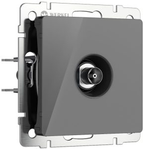 ТВ-розетка встраиваемая оконечная Werkel Графит W1183044