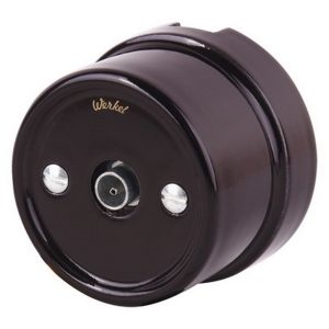 ТВ-розетка накладная оконечная Werkel Ретро Коричневый W5683014