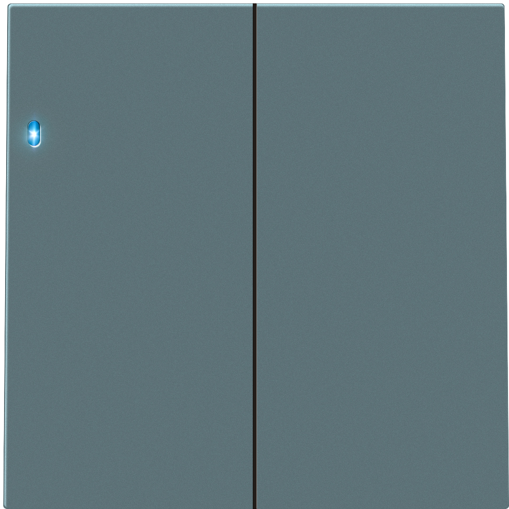 Выключатель двухклавишный встраиваемый проходной Donel R98 с подсветкой Изумруд матовый DA03108-DA28539 — изображение 2