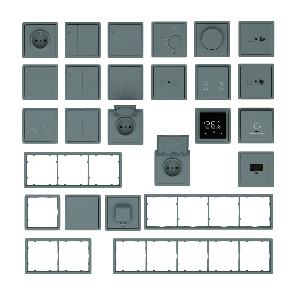 Выключатель двухклавишный встраиваемый проходной Donel R98 с подсветкой Изумруд матовый DA03108-DA28539 — изображение 3