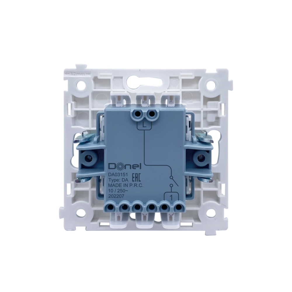 Выключатель одноклавишный встраиваемый Donel R98 звонкового типа с подсветкой Коралл матовый DA03151-DA29045 — изображение 4