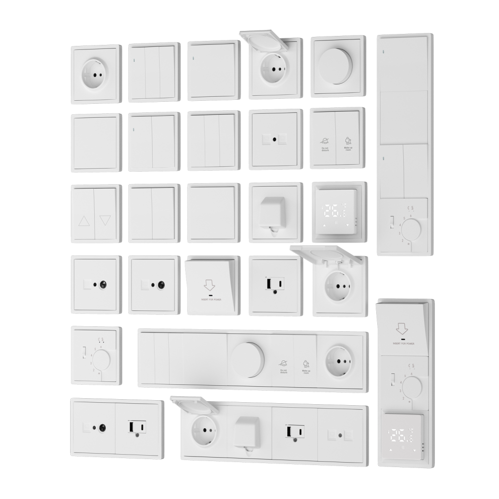 Выключатель одноклавишный встраиваемый Donel R98 Белый матовый DA10100-DA29633 — изображение 3