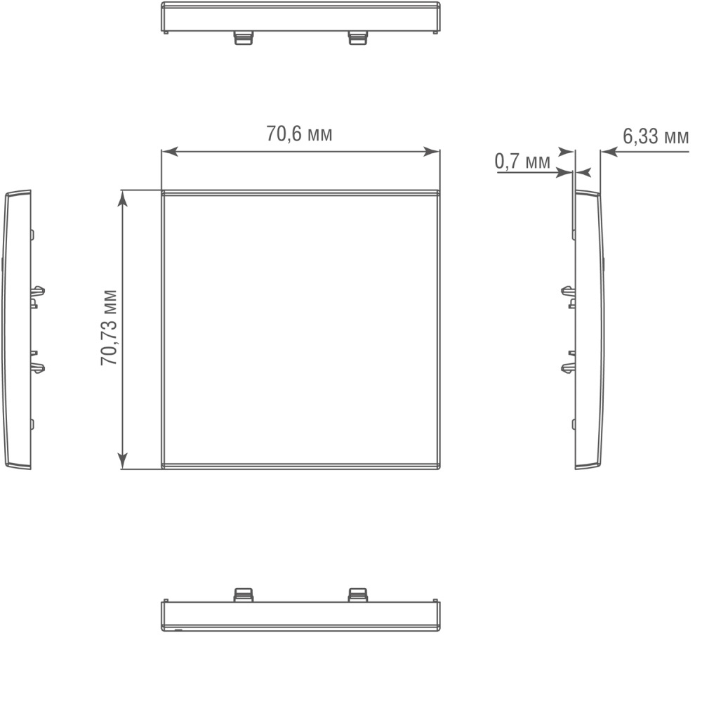 Выключатель одноклавишный встраиваемый перекрестный Donel R98 Metal Латунь DA10700-DA296ME — изображение 6