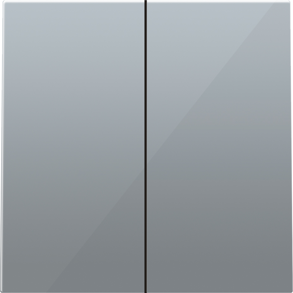 Выключатель двухклавишный встраиваемый проходной Donel R98 Алюминий матовый DA10800-DA29526 — изображение 2