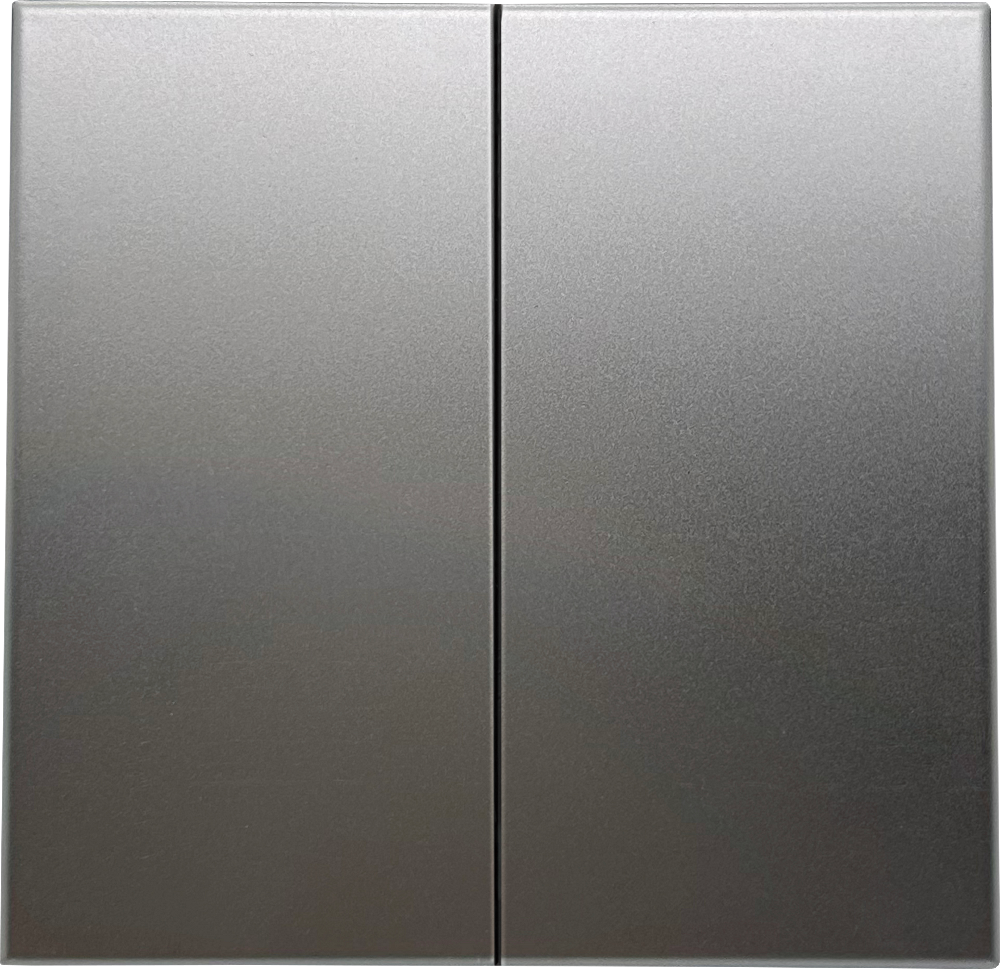 Выключатель двухклавишный встраиваемый проходной Donel R98 Metal Благородная сталь DA10800-DA295ES — изображение 2