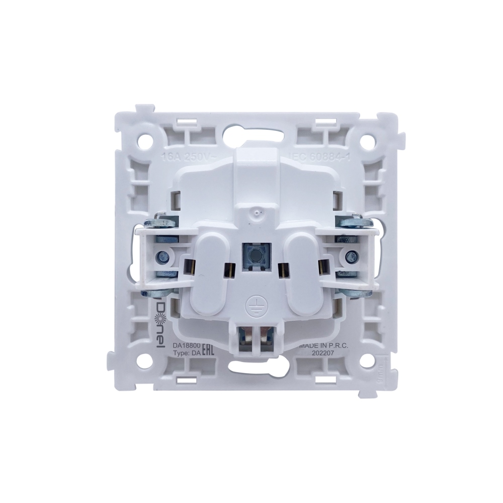 Розетка встраиваемая Donel R98 Schuko с крышкой и заземлением на винтах Коралл матовый DA18800-DA52045 — изображение 5