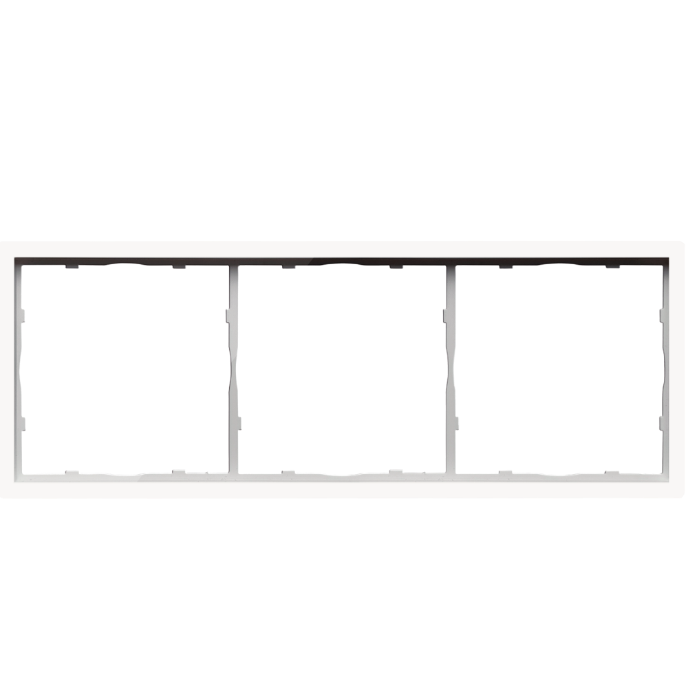 Рамка пластиковая Donel R98 на 3 поста Белый глянцевый DA21303