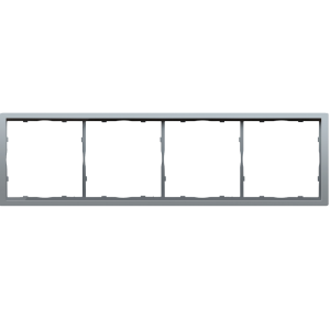 Рамка пластиковая Donel R98 на 4 поста Алюминий матовый DA21426