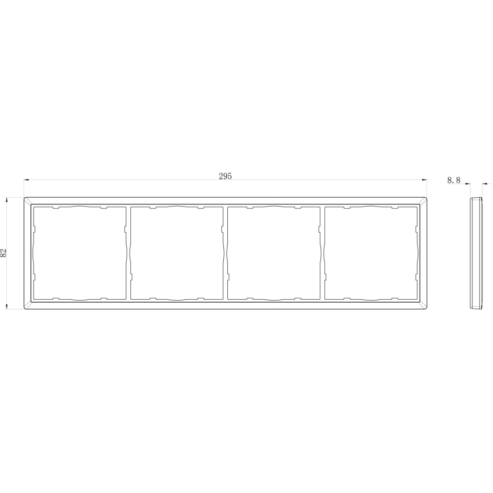 Рамка пластиковая Donel R98 на 4 поста Изумруд матовый DA21439 — изображение 3