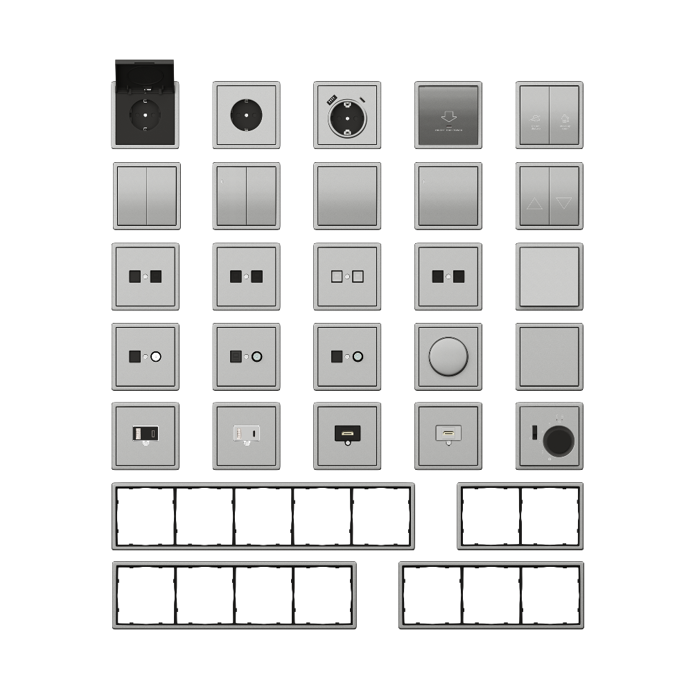 Рамка из металла Donel R98 Metal на 5 постов Благородная сталь DA215ES — изображение 2