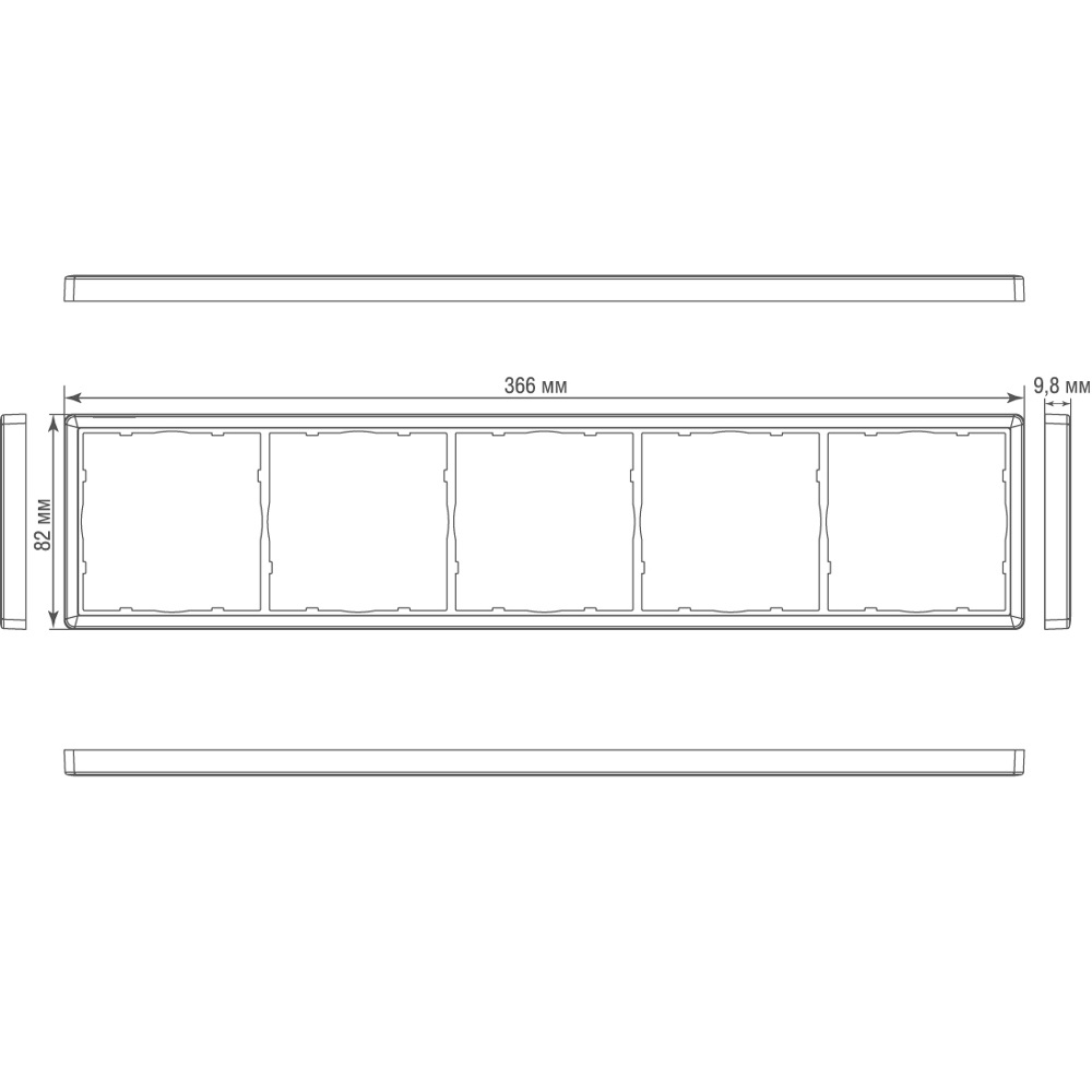 Рамка из металла Donel R98 Metal на 5 постов Никель DA215NB — изображение 3