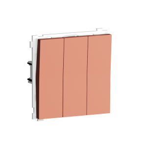 Выключатель трехклавишный встраиваемый Donel R98 Коралл матовый DA28300-DA29345