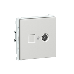 Розетка встраиваемая TV-SAT Donel R98 F-разъём Белый глянцевый DA30200-DA87903