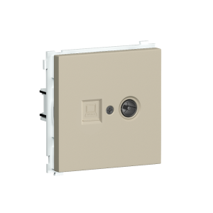 Розетка встраиваемая комбинированная Donel R98 RJ45+ SAT Кашемир матовый DA30600-DA88935