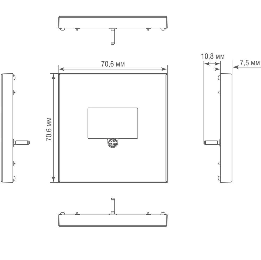 Розетка встраиваемая HDMI Donel R98 Metal 2.0a Благородная сталь STRS20A-DA276ES — изображение 5