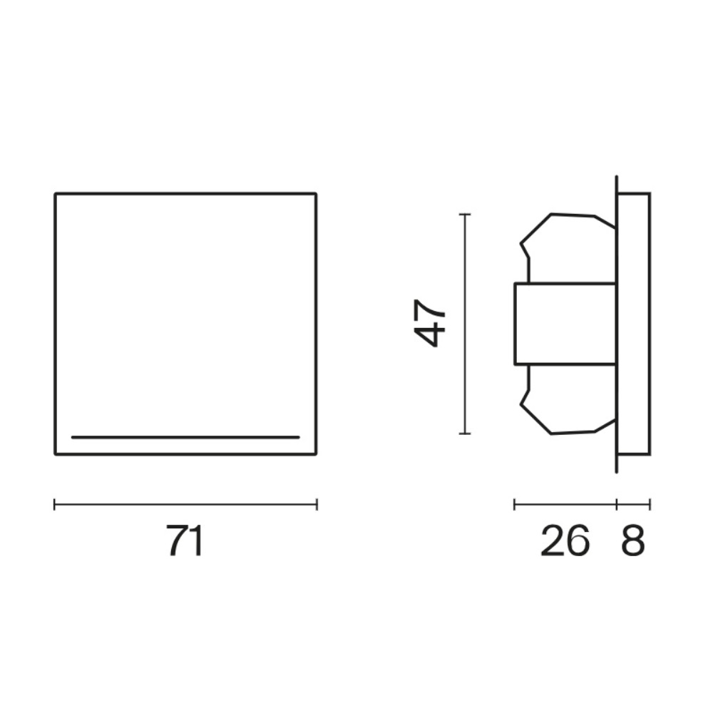 Выключатель одноклавишный встраиваемый Voltum S70 с подсветкой Сталь VLS010205 — изображение 6