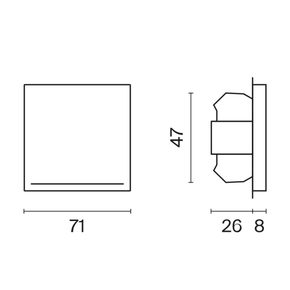 Выключатель одноклавишный встраиваемый проходной Voltum S70 с подсветкой Титан VLS010406 — изображение 5