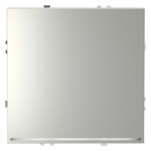 Выключатель одноклавишный встраиваемый проходной Voltum S70 с подсветкой Сталь VLS010405