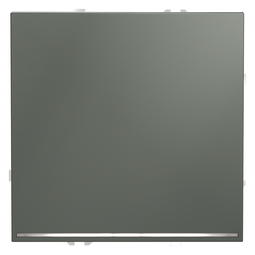 Выключатель одноклавишный встраиваемый проходной Voltum S70 с подсветкой Титан VLS010406