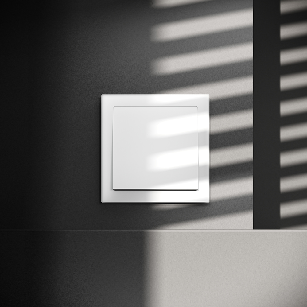 Выключатель одноклавишный встраиваемый перекрестный Voltum S70 Белый матовый VLS010502 — изображение 4