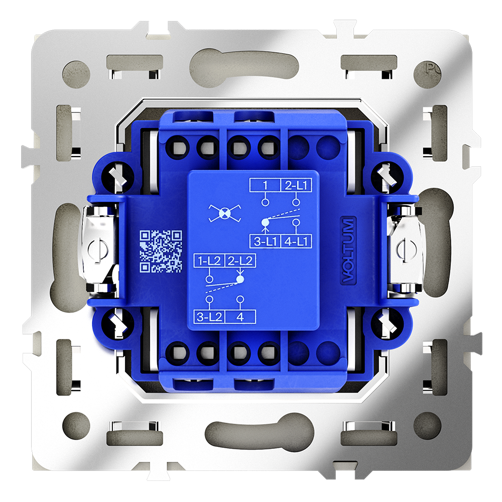 Выключатель одноклавишный встраиваемый перекрестный Voltum S70 Шелк VLS010504 — изображение 3