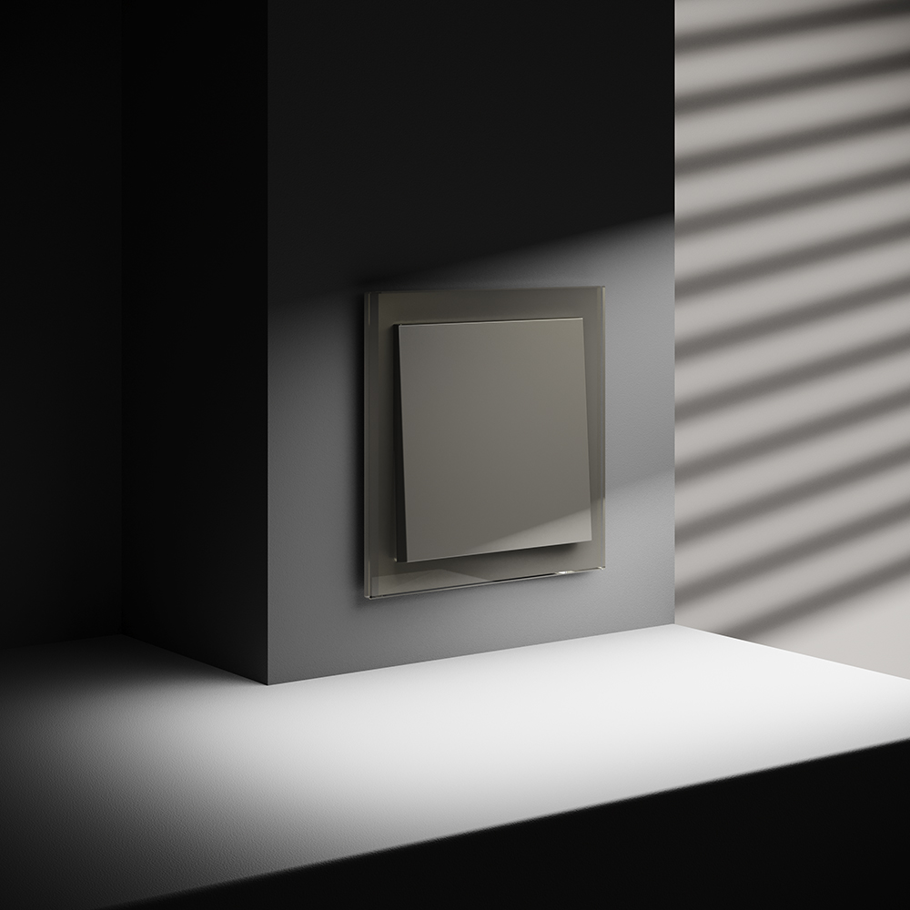 Выключатель одноклавишный встраиваемый перекрестный Voltum S70 Шелк VLS010504 — изображение 4