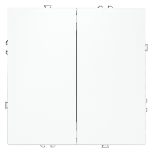 Выключатель двухклавишный встраиваемый с самовозвратом Voltum S70 Белый матовый VLS020602