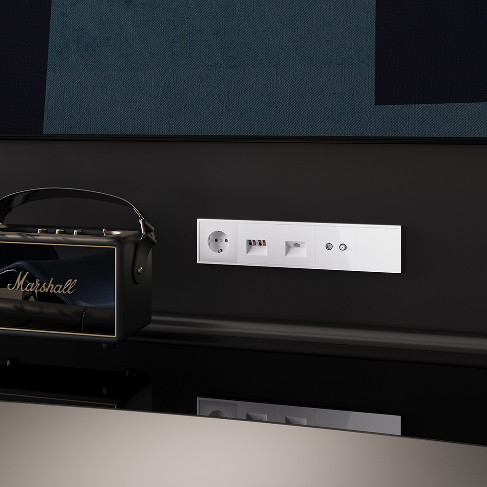 Розетка встраиваемая Ethernet Voltum S70 RJ45 cat.6 Белый Глянцевый VLS060101 — изображение 5