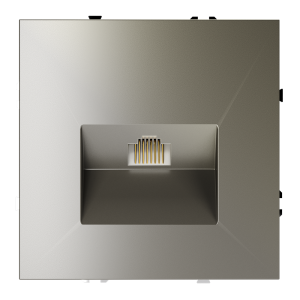 Розетка встраиваемая Ethernet Voltum S70 RJ45 cat.6 Шелк VLS060104