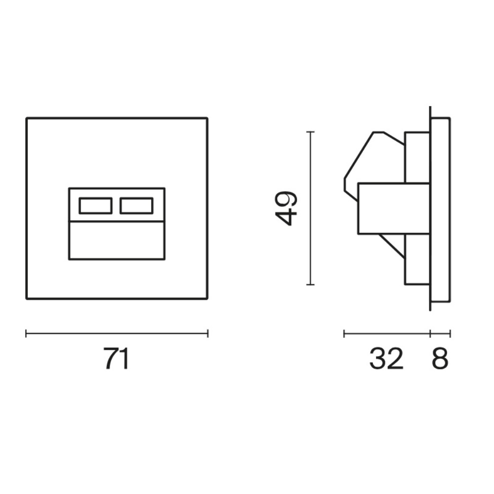 Розетка встраиваемая двойная Ethernet Voltum S70 RJ45+RJ45 Cat.6 Сталь VLS060205 — изображение 6