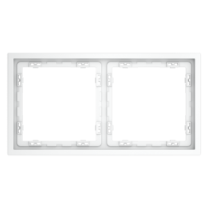 Рамка пластиковая Voltum S70 на 2 поста Белый матовый VLS100202