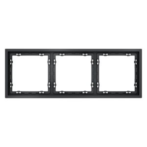 Рамка пластиковая Voltum S70 на 3 поста Графит глянцевый VLS100307